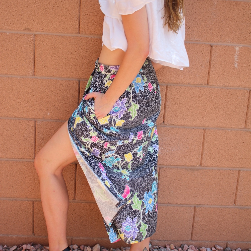 Calvin Klein Vintage Wrap Maxi Skirt